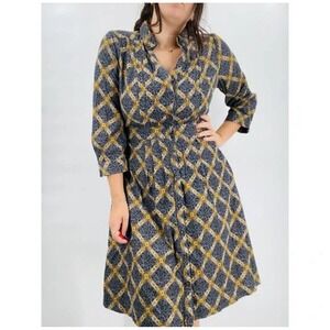 Anthropologie Maeve Wightwick Manor Corduroy dress Women Size 0 70s Boho Cottage